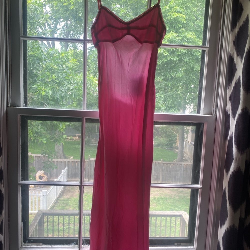Pink Satin Slip Dress